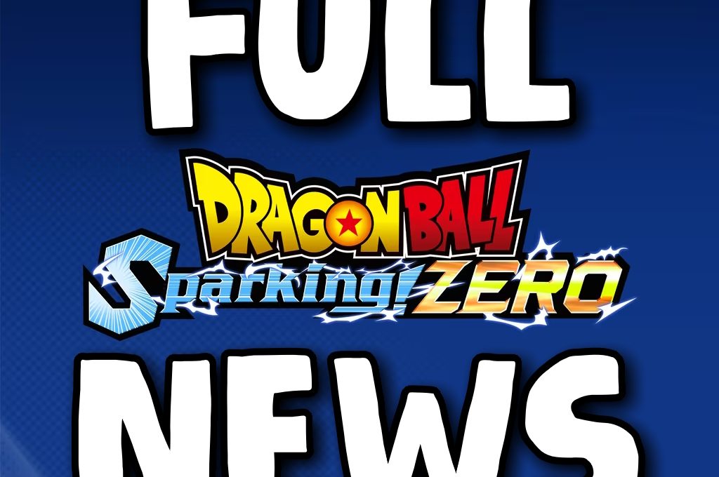 Bold "FULL NEWS" text with Dragon Ball Sparking! ZERO logo on blue background