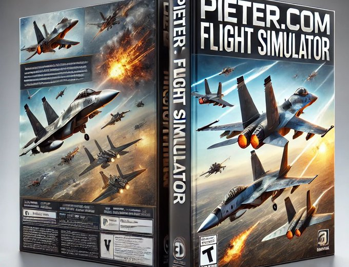 Video game box art showing fighter jets in aerial combat for a flight simulator