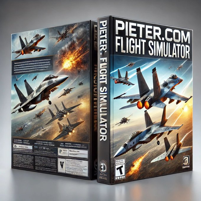 Video game box art showing fighter jets in aerial combat for a flight simulator