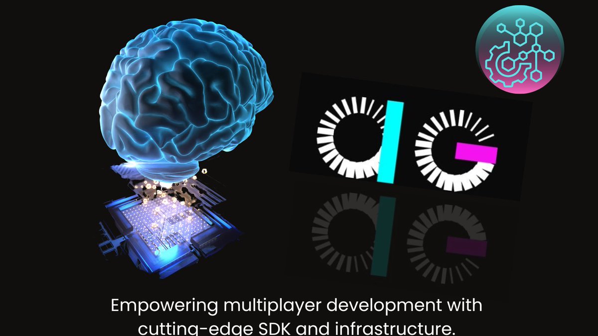 Glowing blue digital brain above a circuit chip beside stylized "ol" logo and text