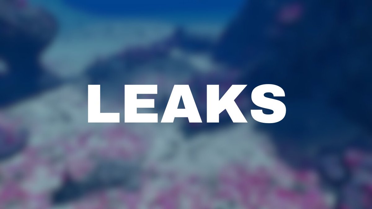 Bold white word "LEAKS" centered over a blurred blue and pink background scene