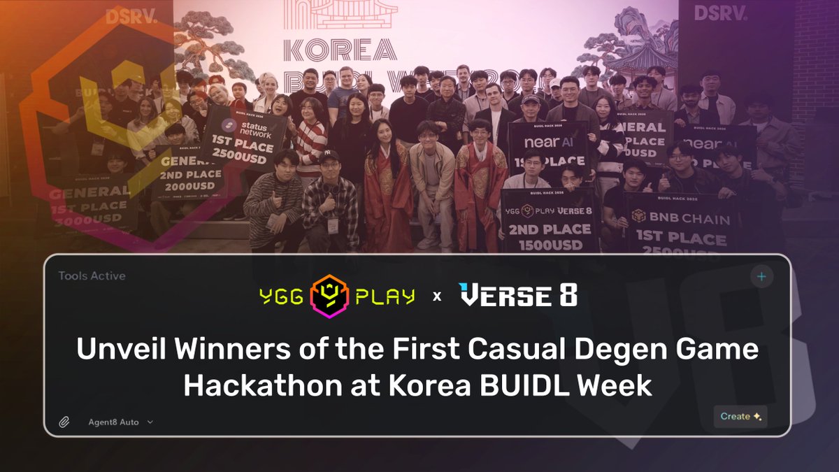 Group of hackathon winners posing on stage at Korea BUILD Week award ceremony.